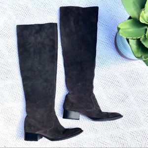 Suede Grey OTK Boots